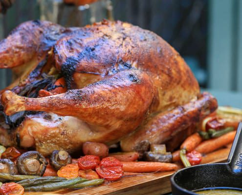 Butter-Injected Turkey and Sides