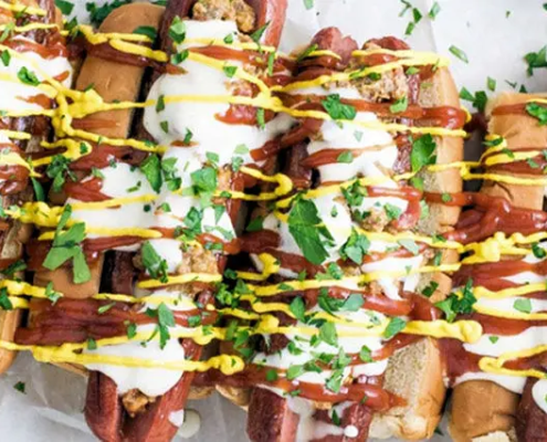Bacon Cheeseburger Hot Dogs